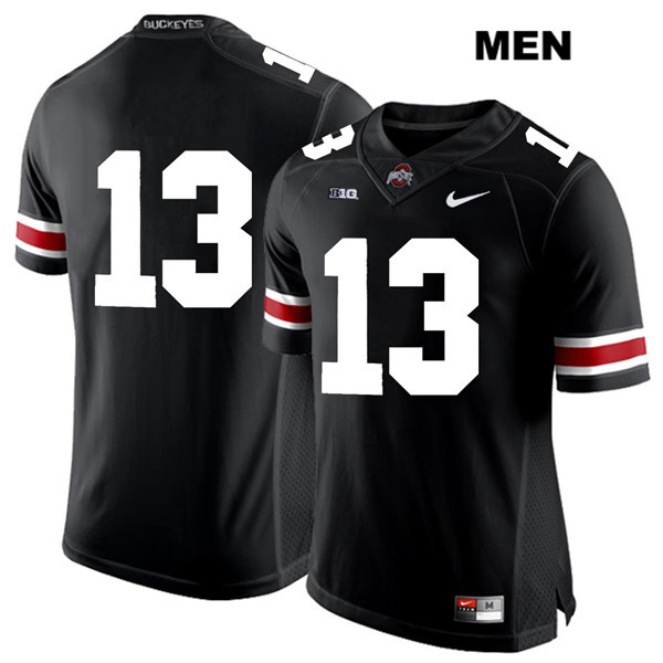 Ohio State Buckeyes Men's Tyreke Johnson #13 White Number Black Authentic Nike No Name College NCAA Stitched Football Jersey RE19V72GP
